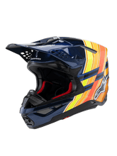 Load image into Gallery viewer, Alpinestars Sm10 Tld Edition 25 Ece06 Helmet - Dark-Blue Orange Fluro-Yellow Red Glossy - View 1 | Everest Motorcycles