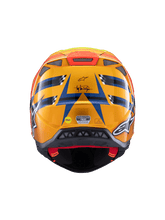 Load image into Gallery viewer, Alpinestars Sm10 Tld Edition 25 Ece06 Helmet - Dark-Blue Orange Fluro-Yellow Red Glossy - View 4 | Everest Motorcycles