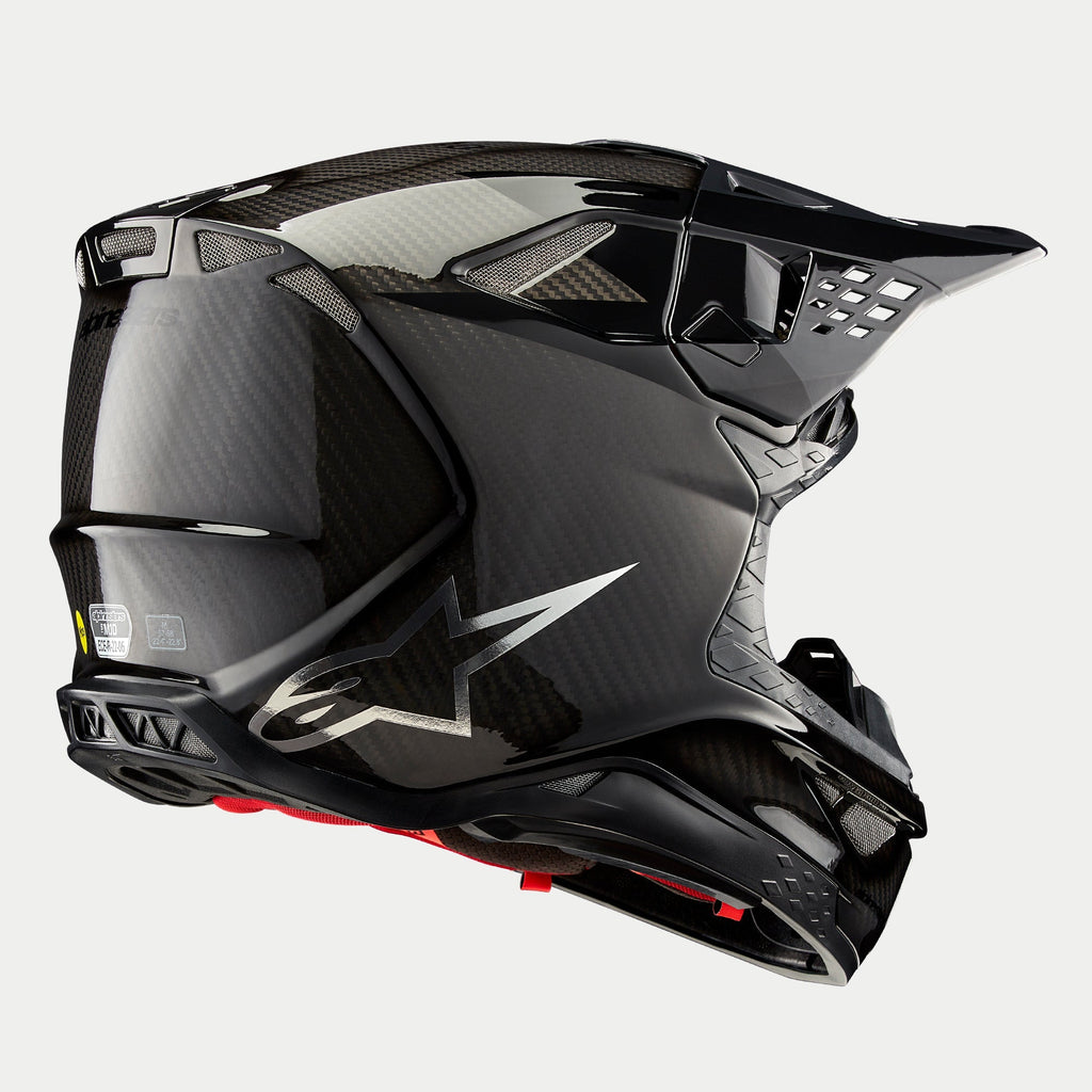 Alpinestars Supertech SM10 Fame Ece 22.06 Helmet - Black Carbon Matt And Gloss - View 5 | Everest Motorcycles