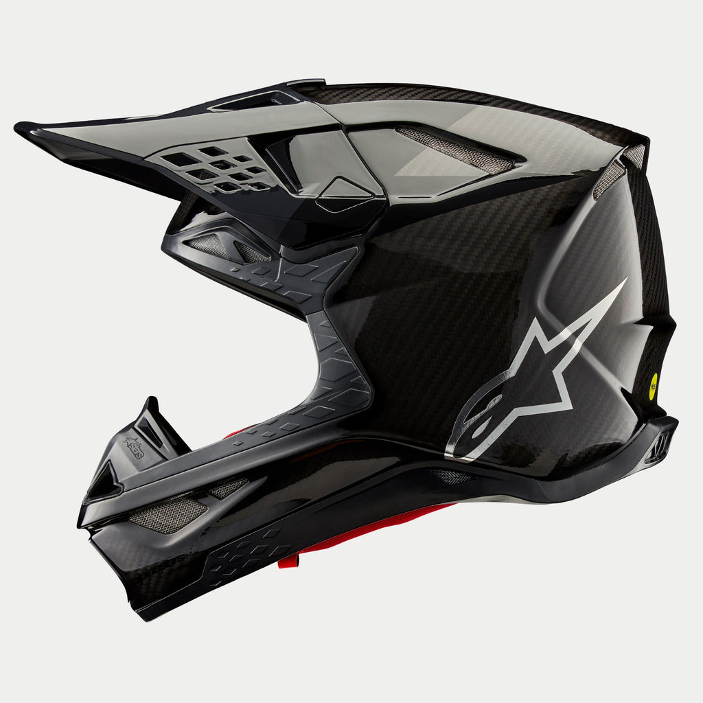 Alpinestars Supertech SM10 Fame Ece 22.06 Helmet - Black Carbon Matt And Gloss - View 4 | Everest Motorcycles