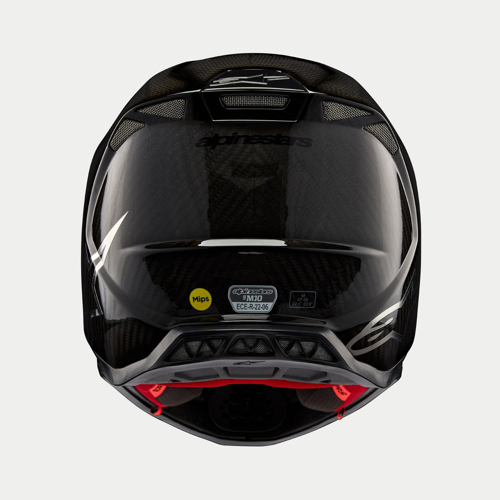 Alpinestars Supertech SM10 Fame Ece 22.06 Helmet - Black Carbon Matt And Gloss - View 6 | Everest Motorcycles