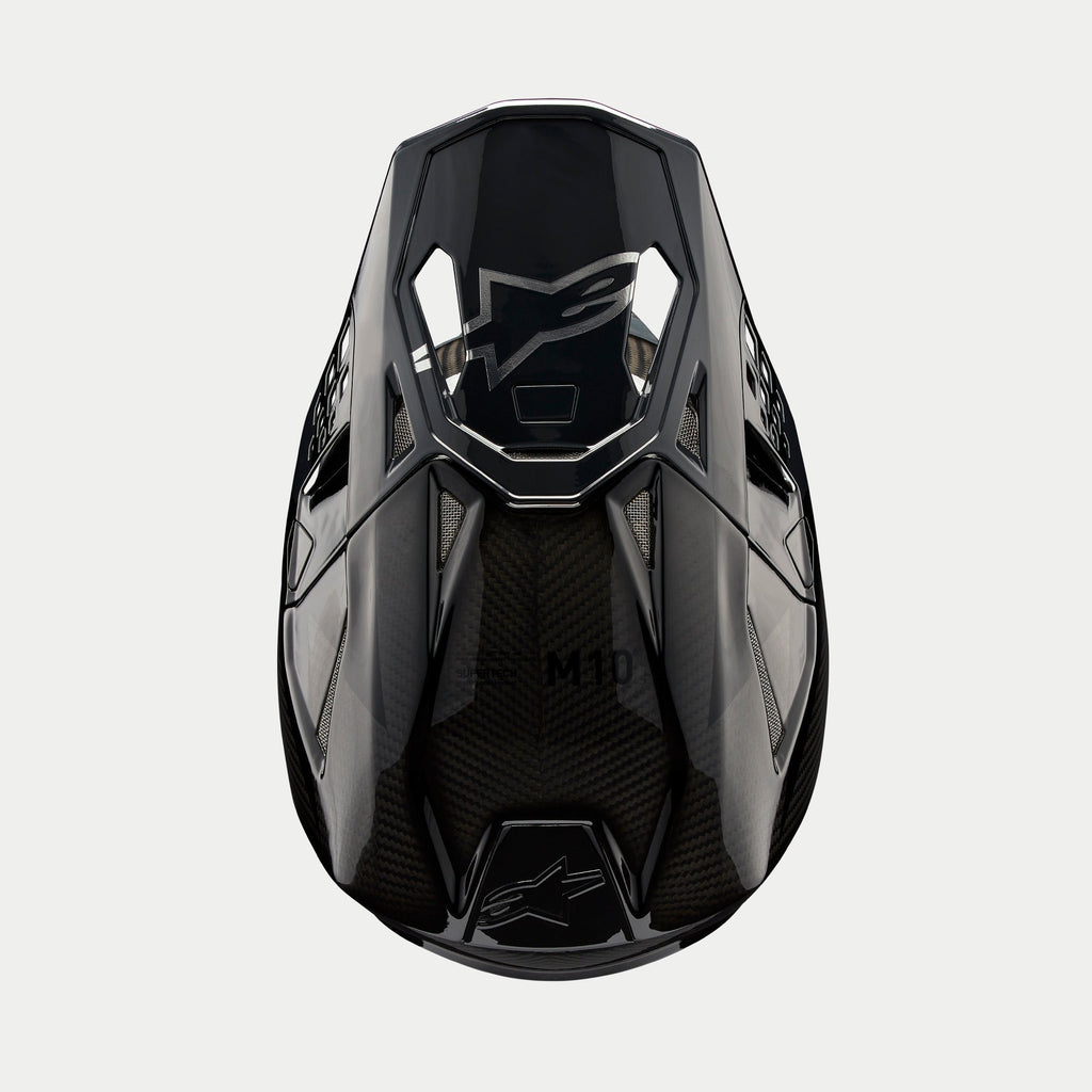 Alpinestars Supertech SM10 Fame Ece 22.06 Helmet - Black Carbon Matt And Gloss - View 7 | Everest Motorcycles