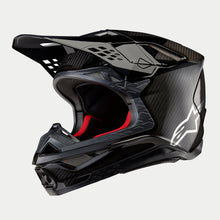 Load image into Gallery viewer, Alpinestars Supertech SM10 Fame Ece 22.06 Helmet - Black Carbon Matt And Gloss - View 1 | Everest Motorcycles