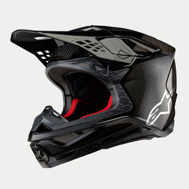Alpinestars Supertech SM10 Fame Ece 22.06 Helmet - Black Carbon Matt And Gloss - View 1 | Everest Motorcycles
