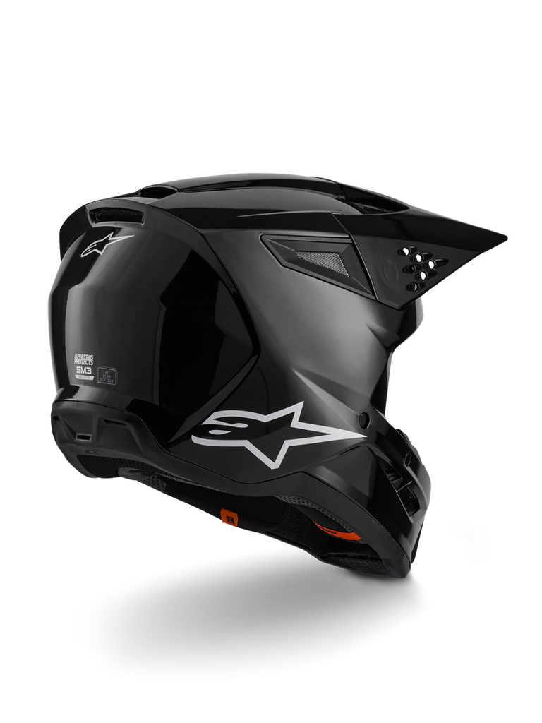 Alpinestars SM7 Solid ECE06 Helmet - Black/Glossy - View 3 | Everest Motorcycles