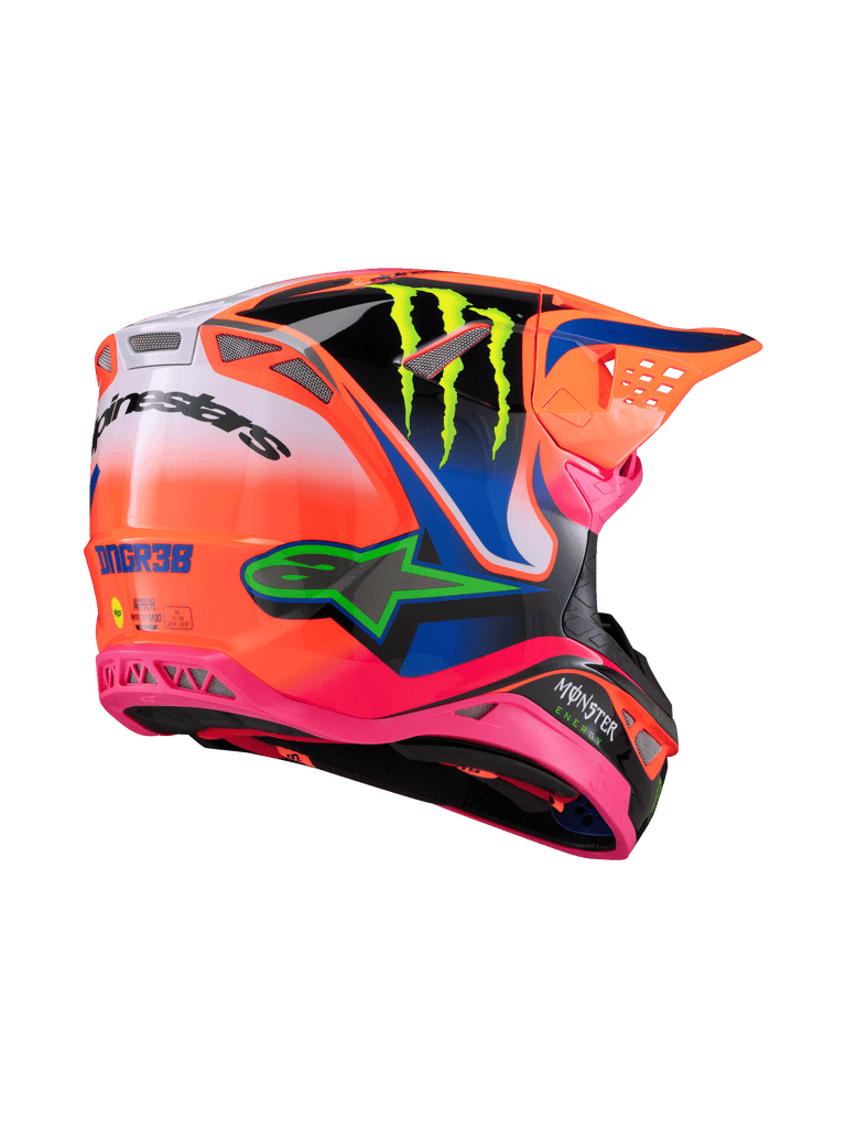 Alpinestars S-M10 Deegan Ece06 Helmet - Fluro-Orange/Purple/Fluro-Pink - View 3 | Everest Motorcycles