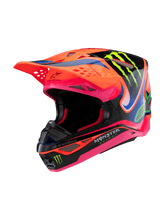 Load image into Gallery viewer, Alpinestars S-M10 Deegan Ece06 Helmet - Fluro-Orange/Purple/Fluro-Pink - View 1 | Everest Motorcycles