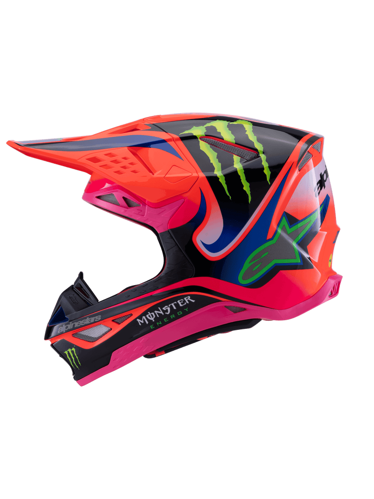 Alpinestars S-M10 Deegan Ece06 Helmet - Fluro-Orange/Purple/Fluro-Pink - View 2 | Everest Motorcycles