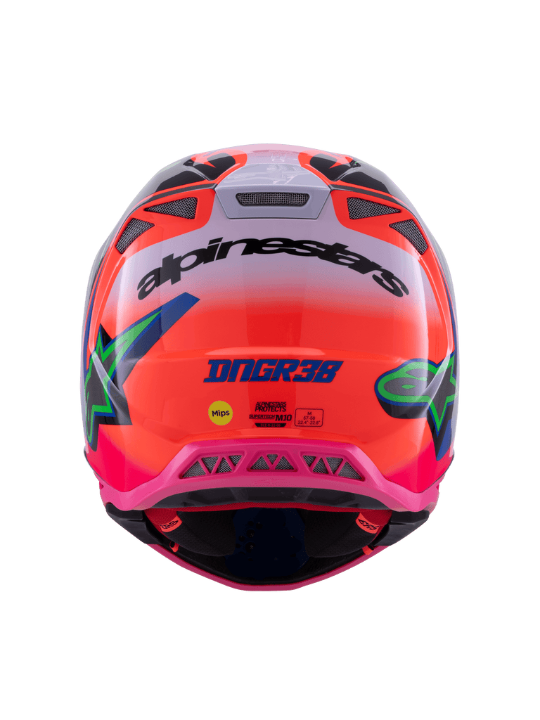 Alpinestars S-M10 Deegan Ece06 Helmet - Fluro-Orange/Purple/Fluro-Pink - View 7 | Everest Motorcycles