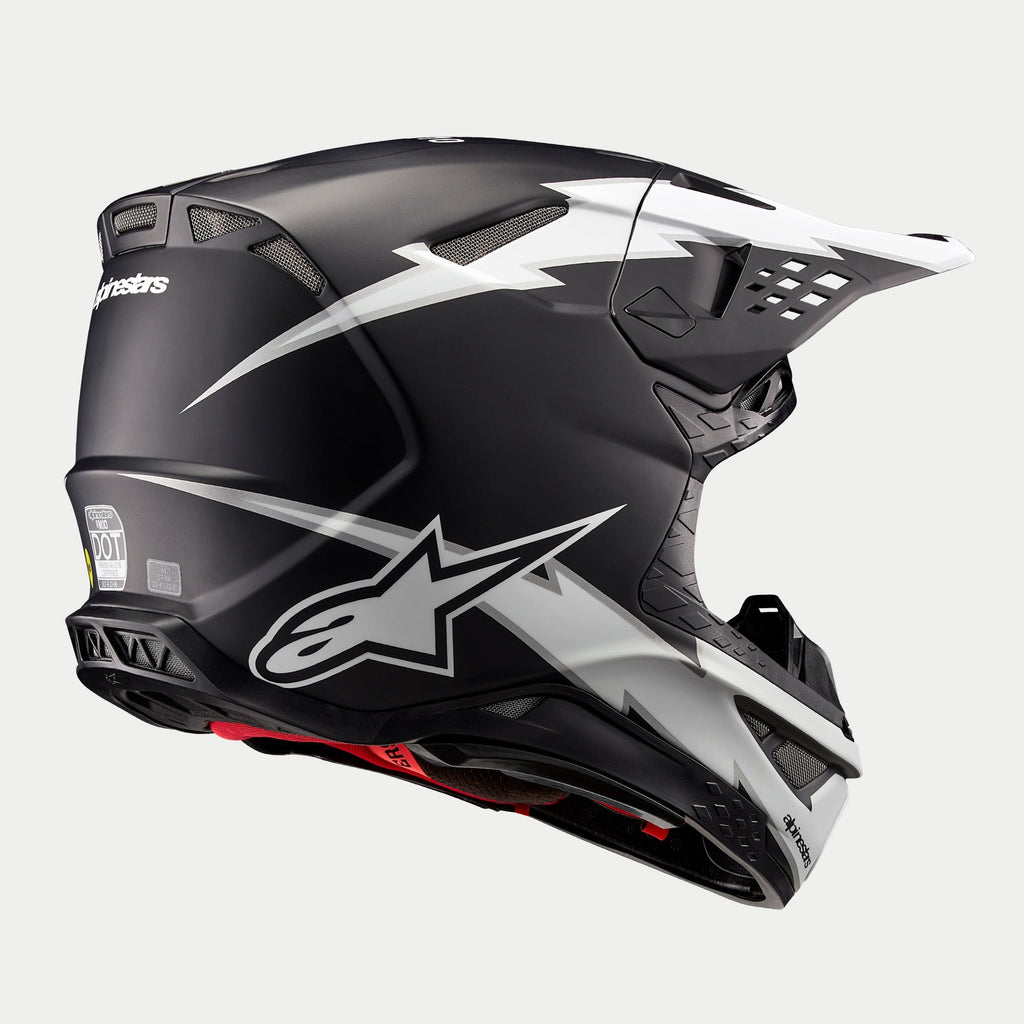 Alpinestars Supertech SM10 Ampress Ece 22.06 Helmet - Black White Matt - View 5 | Everest Motorcycles