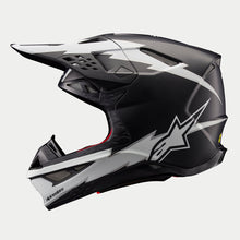 Load image into Gallery viewer, Alpinestars Supertech SM10 Ampress Ece 22.06 Helmet - Black White Matt - View 3 | Everest Motorcycles