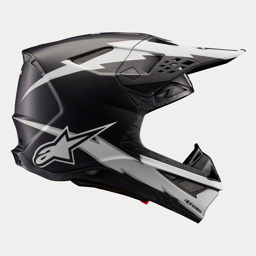 Alpinestars Supertech SM10 Ampress Ece 22.06 Helmet - Black White Matt - View 4 | Everest Motorcycles