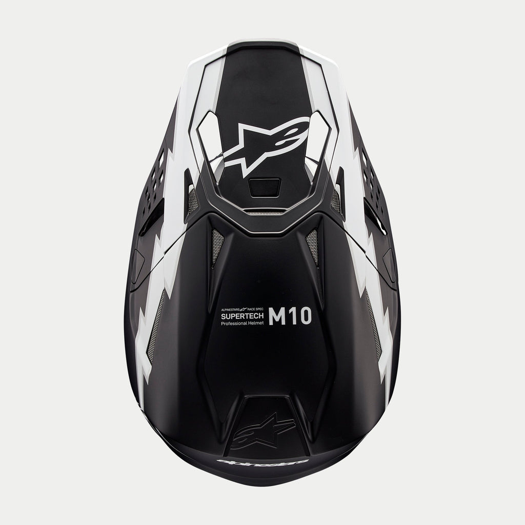 Alpinestars Supertech SM10 Ampress Ece 22.06 Helmet - Black White Matt - View 7 | Everest Motorcycles