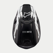 Load image into Gallery viewer, Alpinestars Supertech SM10 Ampress Ece 22.06 Helmet - Black White Matt - View 7 | Everest Motorcycles