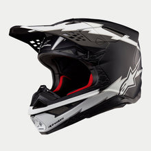 Load image into Gallery viewer, Alpinestars Supertech SM10 Ampress Ece 22.06 Helmet - Black White Matt - View 1 | Everest Motorcycles