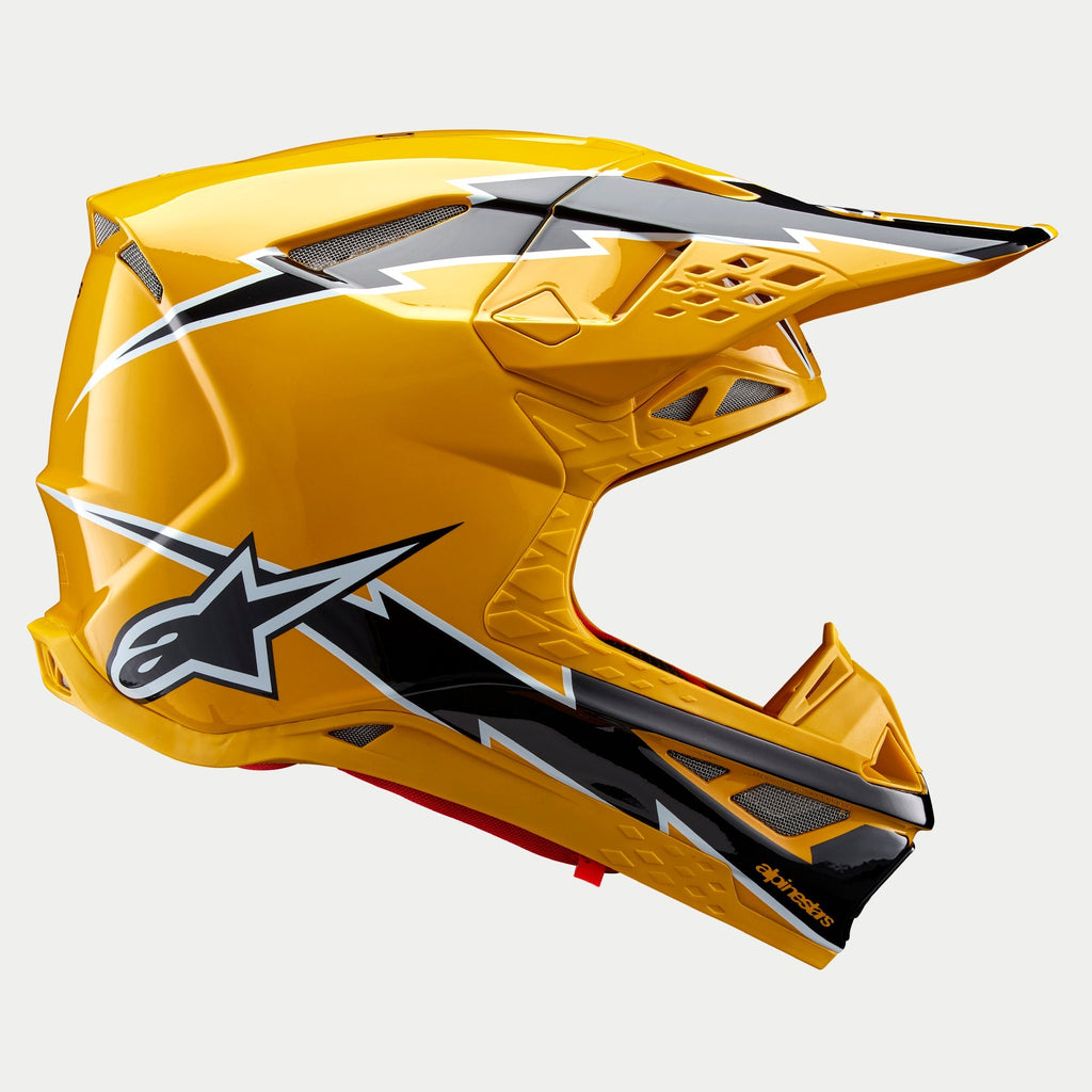Alpinestars Supertech SM10 Ampress Ece 22.06 Helmet - Black Yellow Gloss - View 4 | Everest Motorcycles
