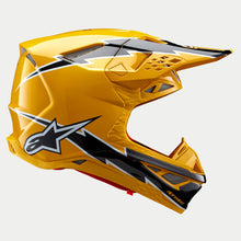 Load image into Gallery viewer, Alpinestars Supertech SM10 Ampress Ece 22.06 Helmet - Black Yellow Gloss - View 4 | Everest Motorcycles