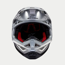 Load image into Gallery viewer, Alpinestars Supertech SM10 Flood Ece 22.06 Helmet - Silver Black Orange Fluo Matt and Gloss - View 2 | Everest Motorcycles