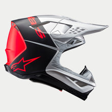 Load image into Gallery viewer, Alpinestars Supertech SM10 Flood Ece 22.06 Helmet - Silver Black Orange Fluo Matt and Gloss - View 4 | Everest Motorcycles