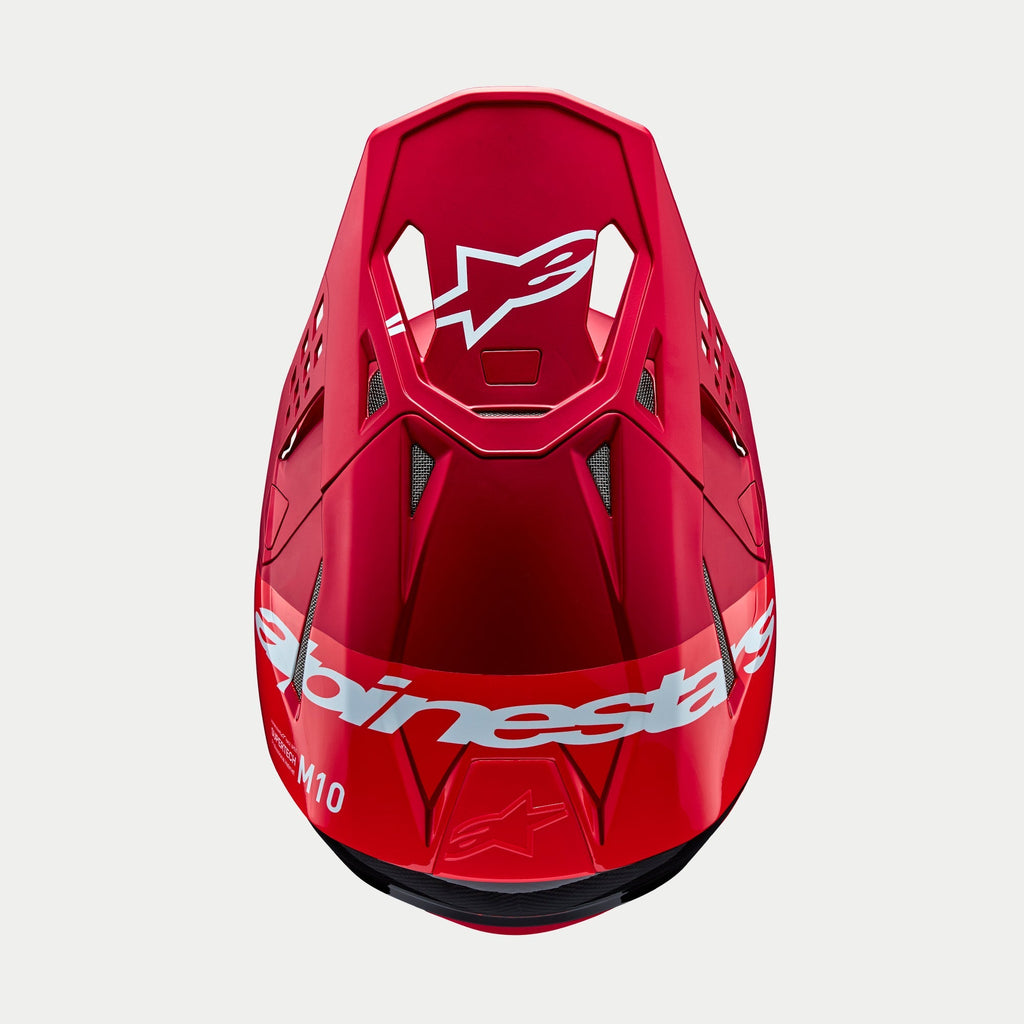 Alpinestars Supertech SM10 Flood Ece 22.06 Helmet - Fluro Red Matt and Gloss - View 7 | Everest Motorcycles