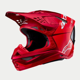 Alpinestars Supertech SM10 Flood Ece 22.06 Helmet - Fluro Red Matt and Gloss - View 1 | Everest Motorcycles