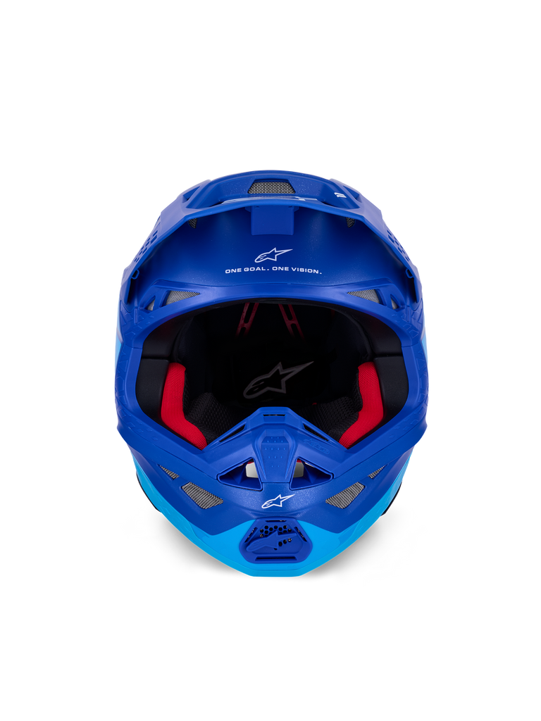 Alpinestars Supertech SM10 Flood Helmet - Metal Blue / Medium Blue / Black Carbon Matt & Glossy