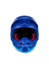 Load image into Gallery viewer, Alpinestars Supertech SM10 Flood Helmet - Metal Blue / Medium Blue / Black Carbon Matt &amp; Glossy
