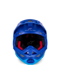 Alpinestars Supertech SM10 Flood Helmet - Metal Blue / Medium Blue / Black Carbon Matt & Glossy