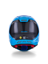 Load image into Gallery viewer, Alpinestars Supertech SM10 Flood Helmet - Metal Blue / Medium Blue / Black Carbon Matt &amp; Glossy