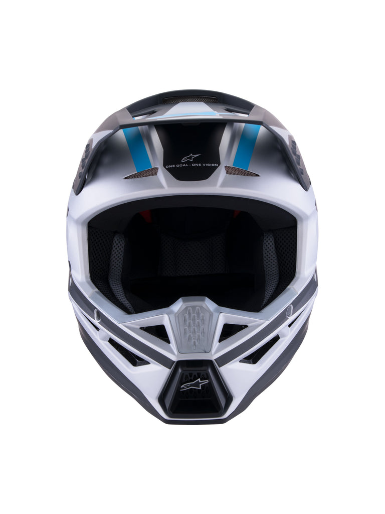 Alpinestars Sm3 Heat Ece06 Helmet - Silver/Blue/Black Matt - View 6 | Everest Motorcycles