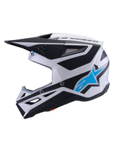 Load image into Gallery viewer, Alpinestars Sm3 Heat Ece06 Helmet - Silver/Blue/Black Matt - View 2 | Everest Motorcycles