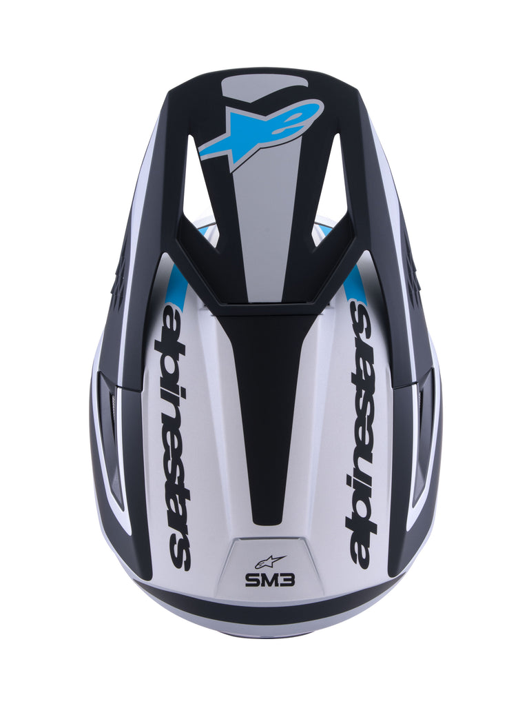 Alpinestars Sm3 Heat Ece06 Helmet - Silver/Blue/Black Matt - View 5 | Everest Motorcycles