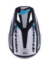 Load image into Gallery viewer, Alpinestars Sm3 Heat Ece06 Helmet - Silver/Blue/Black Matt - View 5 | Everest Motorcycles