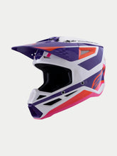 Load image into Gallery viewer, Alpinestars Sm3 Heat Ece06 Helmet - White/Purple/Pink/Gloss - View 1 | Everest Motorcycles