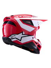 Load image into Gallery viewer, Alpinestars Sm3 Heat Ece06 Helmet - Red/White/Black Glossy - View 2 | Everest Motorcycles