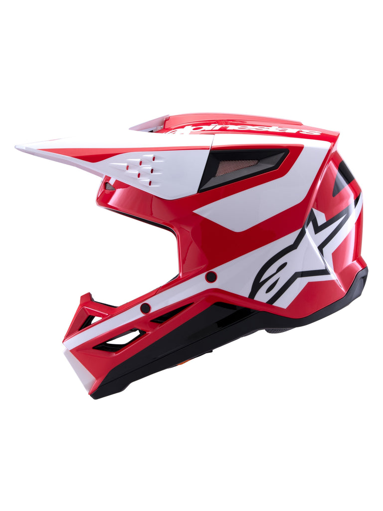 Alpinestars Sm3 Heat Ece06 Helmet - Red/White/Black Glossy - View 4 | Everest Motorcycles