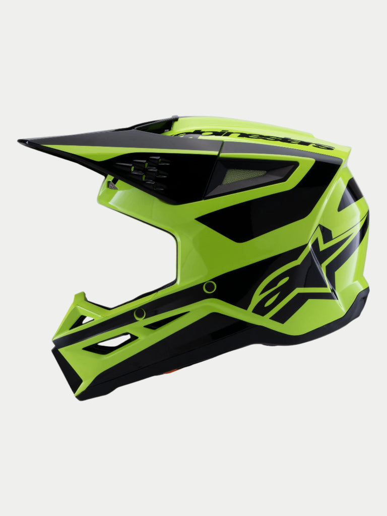 Alpinestars Sm3 Heat Ece06 Helmet- Fluro-Yellow/Black Glossy - View 3 | Everest Motorcycles
