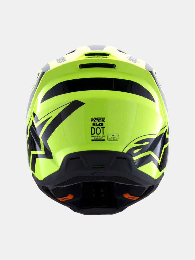 Alpinestars Sm3 Heat Ece06 Helmet- Fluro-Yellow/Black Glossy - View 4 | Everest Motorcycles