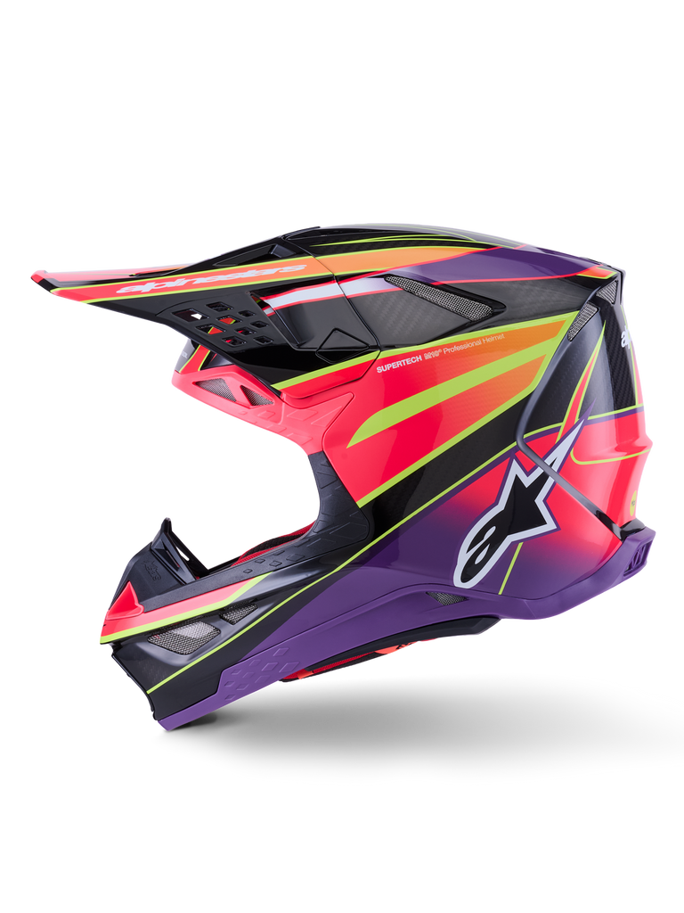 Alpinestars Supertech SM10 Era Helmet - Pink / Violet / Fluro Yellow Glossy