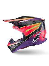 Load image into Gallery viewer, Alpinestars Supertech SM10 Era Helmet - Pink / Violet / Fluro Yellow Glossy
