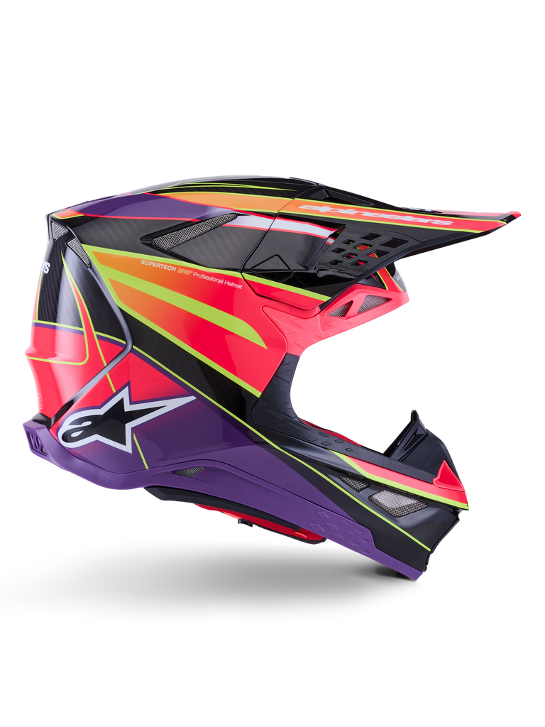 Alpinestars Supertech SM10 Era Helmet - Pink / Violet / Fluro Yellow Glossy