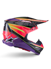 Load image into Gallery viewer, Alpinestars Supertech SM10 Era Helmet - Pink / Violet / Fluro Yellow Glossy