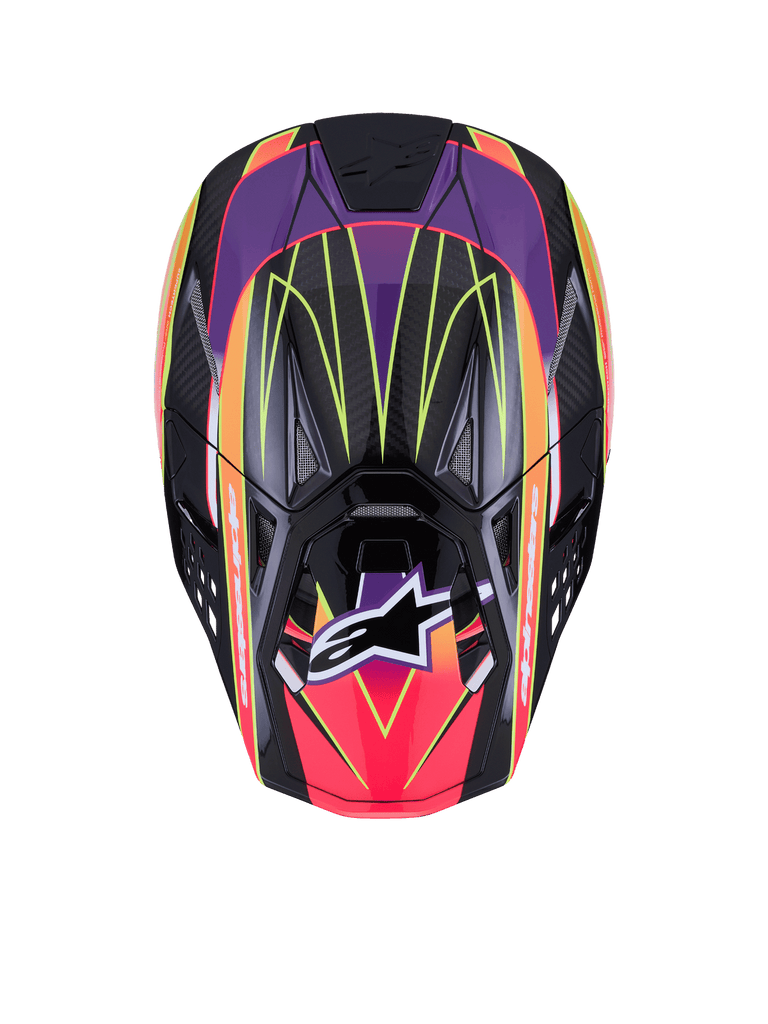 Alpinestars SM10 Era ECE 22.06 One Size Helmet Visor – Pink Violet / Fluro Yellow Glossy