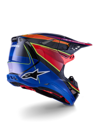 Alpinestars Supertech SM10 Era Helmet - Blue / Red / Fluro Yellow Glossy