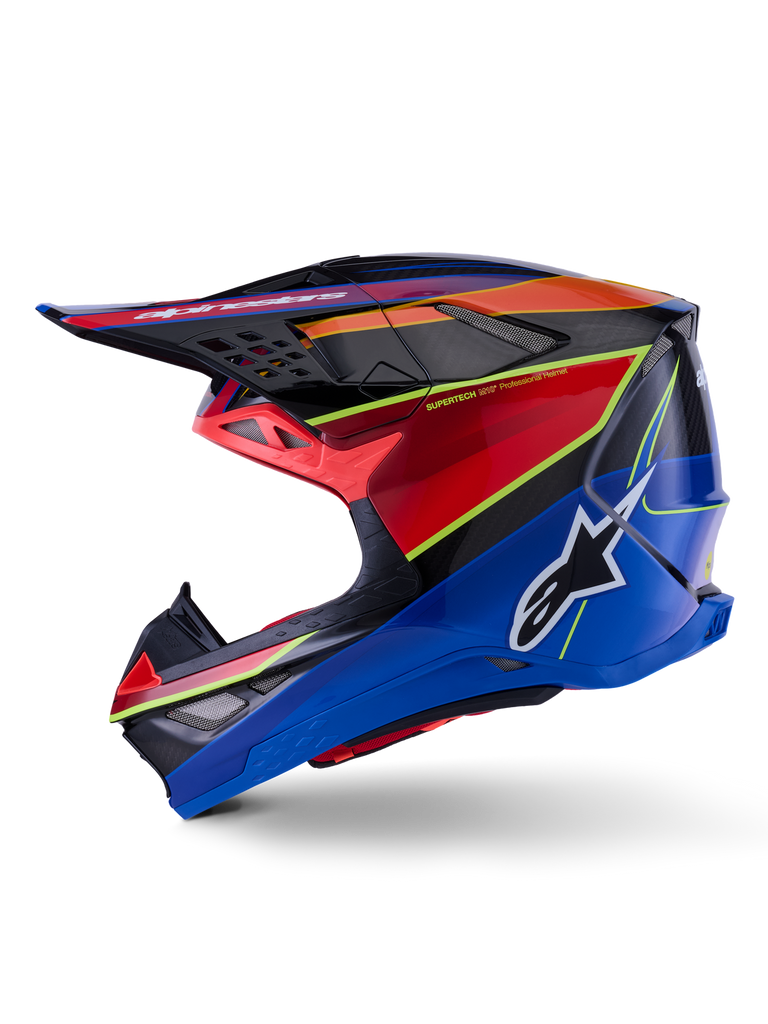 Alpinestars Supertech SM10 Era Helmet - Blue / Red / Fluro Yellow Glossy