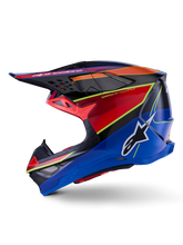 Load image into Gallery viewer, Alpinestars Supertech SM10 Era Helmet - Blue / Red / Fluro Yellow Glossy