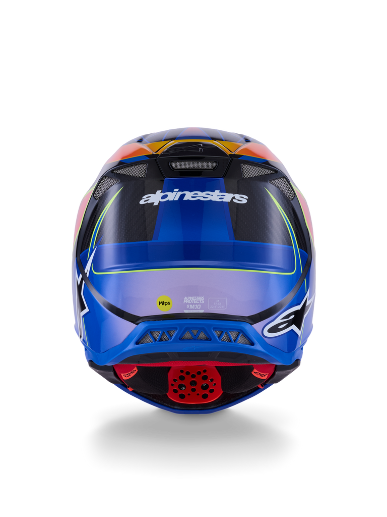Alpinestars Supertech SM10 Era Helmet - Blue / Red / Fluro Yellow Glossy
