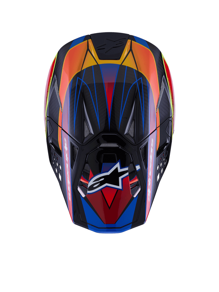 Alpinestars SM10 Era ECE 22.06 One Size Helmet Visor – Blue / Red / Fluro Yellow Glossy