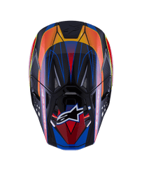 Alpinestars SM10 Era ECE 22.06 One Size Helmet Visor – Blue / Red / Fluro Yellow Glossy