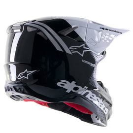 Alpinestars Upertech M8 Radium 2 Helmet - Black/White - View 2 | Everest Motorcycles